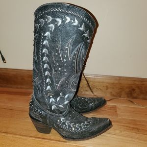 Studded corral cowboy boots